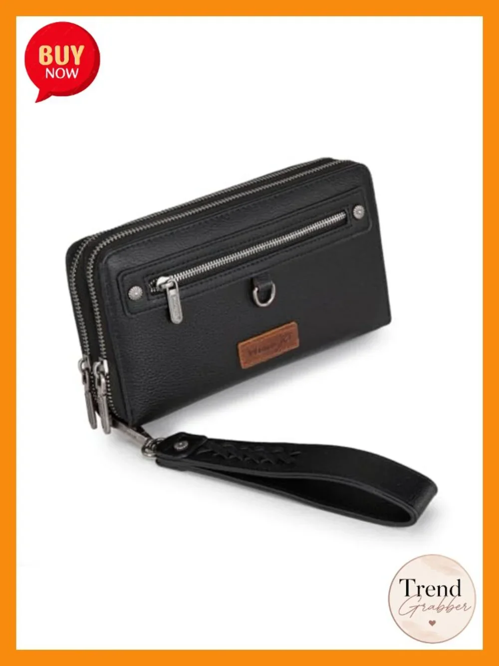 Large RFID Phone Wristlet Wallet with Multiple Pockets & Detachable Strap